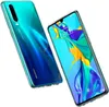 Two Huawei P30 smartphones, one showing the back and the other the front, are displayed against a white background. The phones are encased in clear protective covers. Produktbild-Vorschau