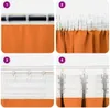 Verdunkelungs-Vorhänge mit Ringen 2 pcs Helles Orange Produktbild-Vorschau 7