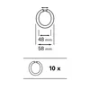 Gardinia Gardinenringe transparent, Ø 48 mm Produktbild-Vorschau 2