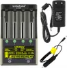 A LiitoKala Lii-500S universal battery charger with its accessories, including a wall adapter and a car charger, displayed on a white background. Anteprima dell’immagine prodotto
