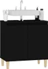 vidaXL Waschbeckenunterschrank Schwarz 58x33x60 cm Produktbild-Vorschau 4