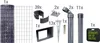 A collection of fence components laid out on a white background. Anteprima dell’immagine prodotto