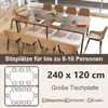 COSTWAY Conferentietafel 240x120 cm, vergadertafel voor Productafbeelding-voorbeeld 4