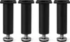Four black furniture legs with adjustable silver feet are shown against a white background. Náhled obrázku produktu