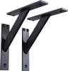 Two black metal shelf brackets are shown against a white background. Produktbild-Vorschau