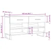 vidaXL Panca per scarpe bianco lucido 102x35x55 cm Anteprima dell’immagine prodotto 6