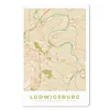 MuchoWow® Mauspad Mousepad Ludwigsburg - Karte - Stadtplan Produktbild-Vorschau 1