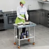 TWOLIIN Edelstahl Arbeitstisch,4 Stück Lenkrollen mit Produktbild-Vorschau 8