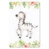 MuchoWow® Mauspad Mousepad Zebra - Dschungel - Blumen - Produktbild-Vorschau 1