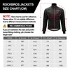 A size chart for ROCKBROS jackets, showing measurements in centimeters. Anteprima dell’immagine prodotto