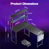 ZELURXX L-förmiger Gaming-Schreibtisch mit LED-Beleuchtung, Produktbild-Vorschau 6