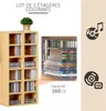 HOMCOM Lot de 2 étagères colonnes Armoire de Rangement Voir les images du produit 3