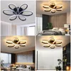 60W Modern Schwarz LED Deckenlampe in Blumenförmiges Produktbild-Vorschau 4