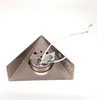 A triangular metal light fixture with wires attached, shown from the back. Náhled obrázku produktu