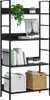vidaXL Bücherregal 4 Regalböden Schwarz 60×27,6×124,5 cm Produktbild-Vorschau 3