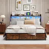INONEFT 180 × 200 cm Bett mit Schubladen, gepolstertes Produktbild-Vorschau 5