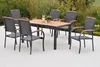 Merxx "Siena" Gartenmöbel Set 7tlg., 6 Stapelsessel, Tisch Produktbild-Vorschau 1