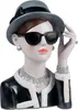 formano Deko-Büste Dame mit Hut + Sonnenbrille Handbemalte Produktbild-Vorschau 4