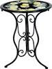Menton Gartentisch Schwarz mit Zitronenmotiv Ø 55 cm, Höhe Produktbild-Vorschau 1
