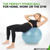 Tunturi Anti Burst Fitness Ball con Pompa - Palla Yoga 65 Anteprima dell’immagine prodotto 2
