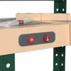 A close-up view of a workbench with two red buttons on a gray panel. Produktbild-Vorschau