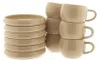 Tasses à café et soucoupes Lissa Bonna Biscuit - Lot de 12 Voir les images du produit 2
