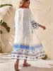 Pareo Długa Tunika Plażowa Zwiewna Letnia Sukienka Boho Podgląd zdjęcia produktu 4