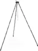 A black tripod stand with a chain and hook hanging from the center. Produktbild-Vorschau