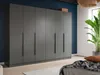 Kleiderschrank "Swan" in grau Drehtürenschrank 6-türig 240 Produktbild-Vorschau 2
