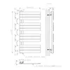 AICA Badheizkörper 1042x500 mm, 629W, mit Seitenanschluss, Produktbild-Vorschau 2