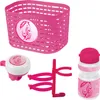 Set cestino bici borraccia e campanello per bambini rosa Anteprima dell’immagine prodotto 8