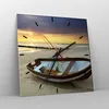 Wanduhr - Quadrat - Glasuhr - Strand Boot Ostsee Sommer - Produktbild-Vorschau 4