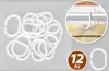 Kroužky na sprchový závěs - 5x3,5 cm - Bílá Náhled obrázku produktu 2