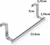 A metal over-the-door towel rack with dimensions labeled. Produktbild-Vorschau
