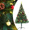 vidaXL Albero di Natale artificiale con luci e palline Anteprima dell’immagine prodotto 6