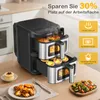 Double Stack XXL Heißluftfritteuse mit Sichtfenster, 2 Produktbild-Vorschau 9