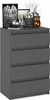 Kommode mit 4 Schubladen Grau Matt 60x33,5x92,5 Sideboard Produktbild-Vorschau 5