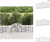 vidaXL Gabionen mit Hochbogen 13 Stk. 200x30x60/80 cm Produktbild-Vorschau 1