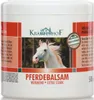 A white tub of Kräuterhof Pferdebalsam with a picture of a white horse on it. Produktbild-Vorschau