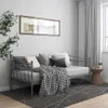 vidaXL Rám rozkladacej pohovky sivý kovový 90x200 cm Náhľad obrázku produktu 2