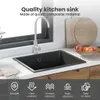 vidaXL Kuchyňský dřez černý 38 x 44 x 20 cm žula Náhled obrázku produktu 5