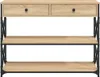 A console table with two drawers and two shelves, presented against a white background. Náhled obrázku produktu