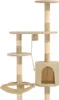 vidaXL Wandkratzbaum mit Sisal-Kratzsäulen 194 cm Beige Produktbild-Vorschau 6