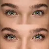 A split image showing a person's eyes before and after applying mascara. Produktbild-Vorschau