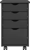 vidaXL Armoire à roulettes Gris 34 x 39 x 56 cm Bois de pin Voir les images du produit 4