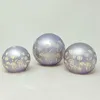 3er Set LED Kugellampen BLUMENWIESE 10 + 12 + 15cm lila mit Produktbild-Vorschau 2