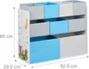 Relaxdays Kinderregal mit 9 Stoffboxen, Lagerfeuer Produktbild-Vorschau 4
