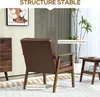 HOMCOM Fauteuil de salon, fauteuil de chambre en cuir Voir les images du produit 4