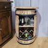 Stylový dřevěný sudový barový stůl s LED osvětlením a Náhled obrázku produktu 5