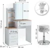 Coiffeuse Vicco Conrada Blanc/Sonoma 80cm avec éclairage Voir les images du produit 3